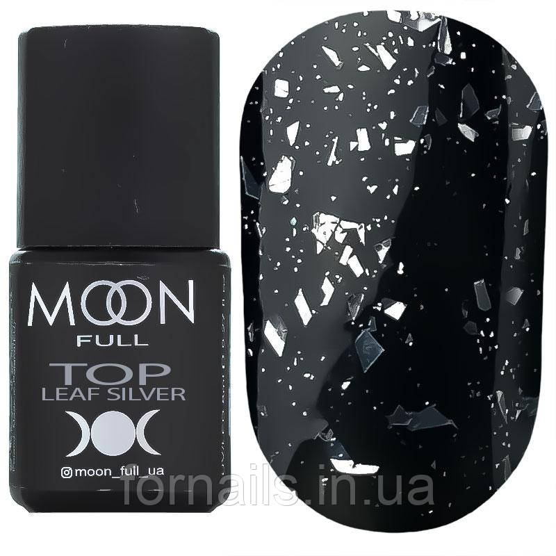 Топ з срібними пластівцями MOON FULL TOP Leaf Silver Без ЛШ, 8 мл, фото 1