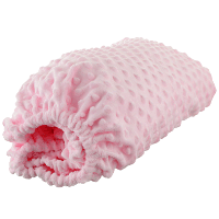 Чехол на кушетку плюшевый 220×80 см, розовый (дотс)