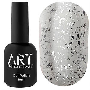 ART Top Shine Silver - топ для гель-лаку з дрібними сріблястими пластівцями, 10 мл