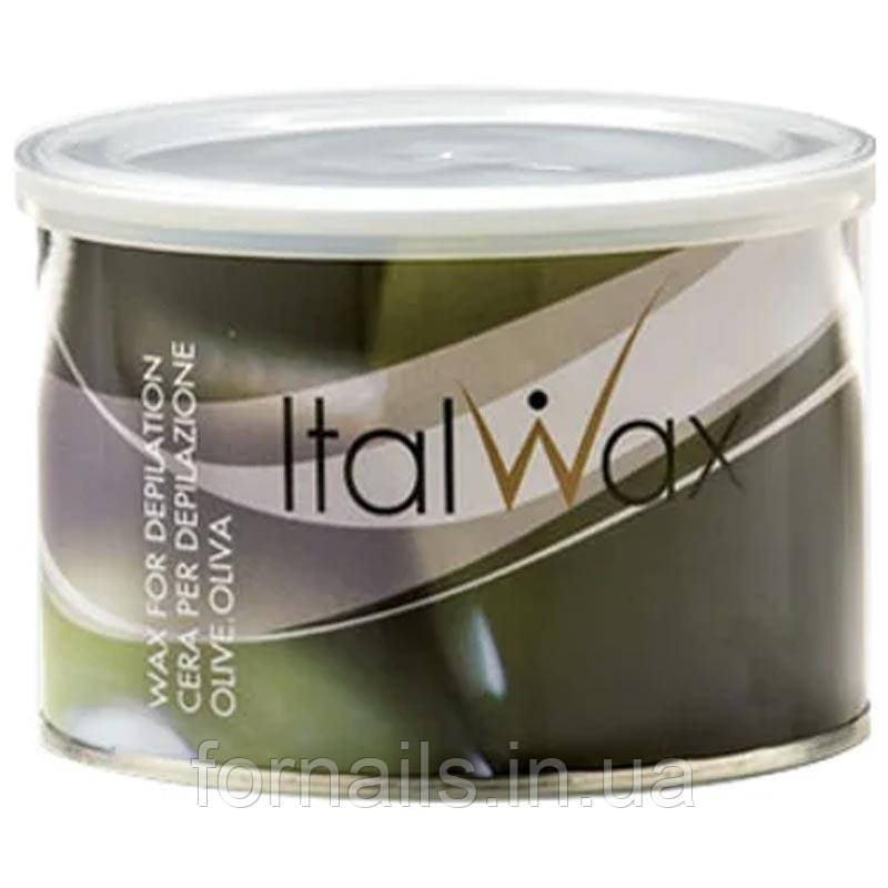 ItalWax Віск для депіляції у банці, олива, 400 мл, фото 1