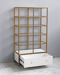 Стелаж LOFT для студії краси вітрина для косметолога Avrora полиці для зонування стелажі в салон краси