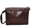 Сумка шкіряна на плече для документів стильна якісна Катана чоловіча коричнева стильна для документів, фото 3