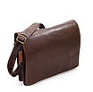 Сумка шкіряна на плече для документів стильна якісна Катана чоловіча коричнева стильна для документів, фото 2