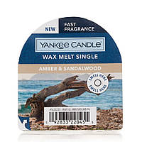 Воск для аромалампы "Янтарь и сандаловое дерево" Yankee Candle 22 г