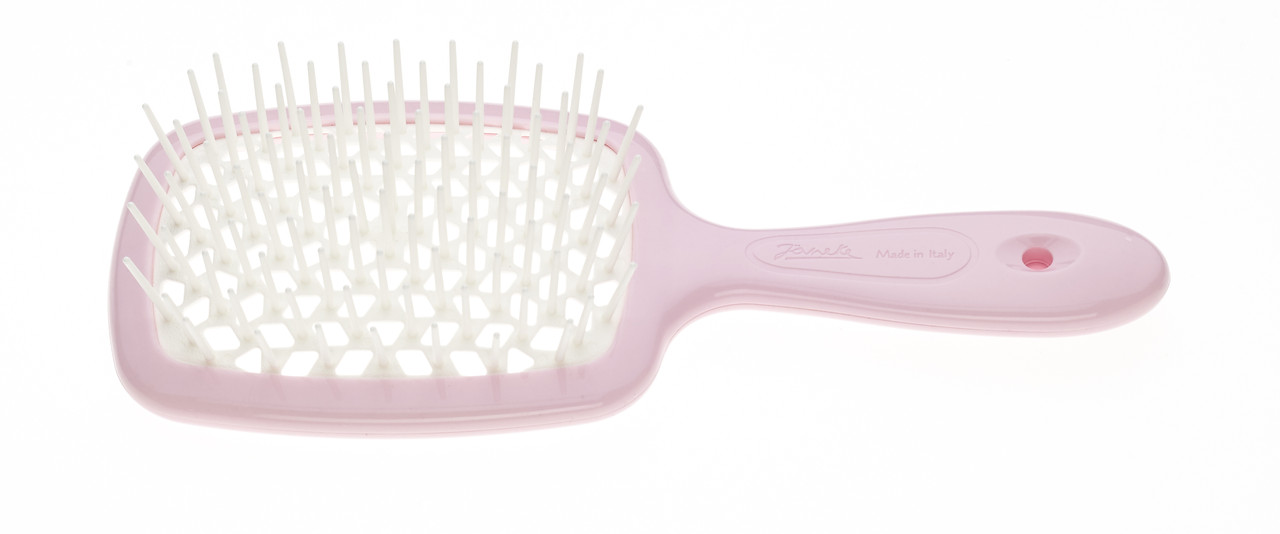 Гребінець для волосся Janeke 1830 Superbrush The Original Italian 93SP226 RSA Розова з білим, фото 1