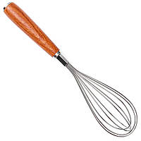 Вінчик кухонний кондитерський для збивання з дерев'яною ручкою з нержавіючої сталі LOSSO RW-03