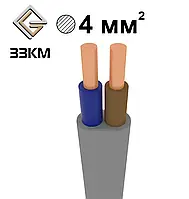 Кабель медный, провод ВВГ нг-П 2х4 ЗЗЦМ плоский Запорожье