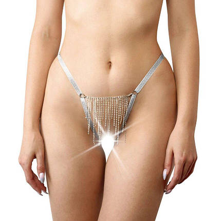 Труси з мистецтвом сексу - Lea, L -2xl, срібло/біле, фото 1