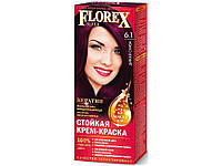 Крем-фарба Дика слива д/волосся КЕРАТИН 6.1 ТМ Florex 7Копійок