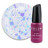 Гель-лак Edlen Confetti Glitter 02 (мікс блакитних, бузкових, жовтих, рожевих блискіток та конфетті на прозорій основі), 9ml