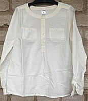 1, Белая нарядная хлопковая рубашка кофточка на девочку Картерс Сarter's Размер 7Т Рост 124-130 см