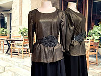 S-M Нарядная блузка Dorothy Perkins, ткань с золотистым напылением, Румыния