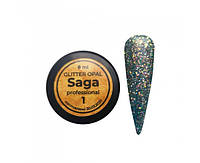 Глітерний гель Saga Professional Glitter Opal Gel 02, 8 мл