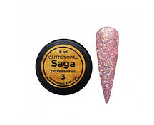 Глітерний гель Saga Professional Glitter Opal Gel 03, 8 мл