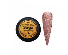 Глітерний гель Saga Professional Glitter Opal Gel 04, 8 мл