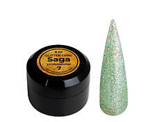 Глітерний гель Saga Professional Glitter Opal Gel 07, 8 мл