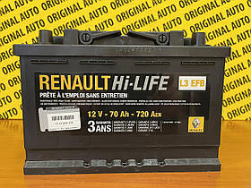 Акумуляторна батарея Renault Original Start-Stop  EFB 12В 70Ач 720А(EN) R+ 7711575175