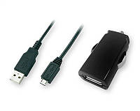 АЗУ Global MSH-SC-031 1USB 2.1A Black + cable USB-MicroUSB (1283126445767)