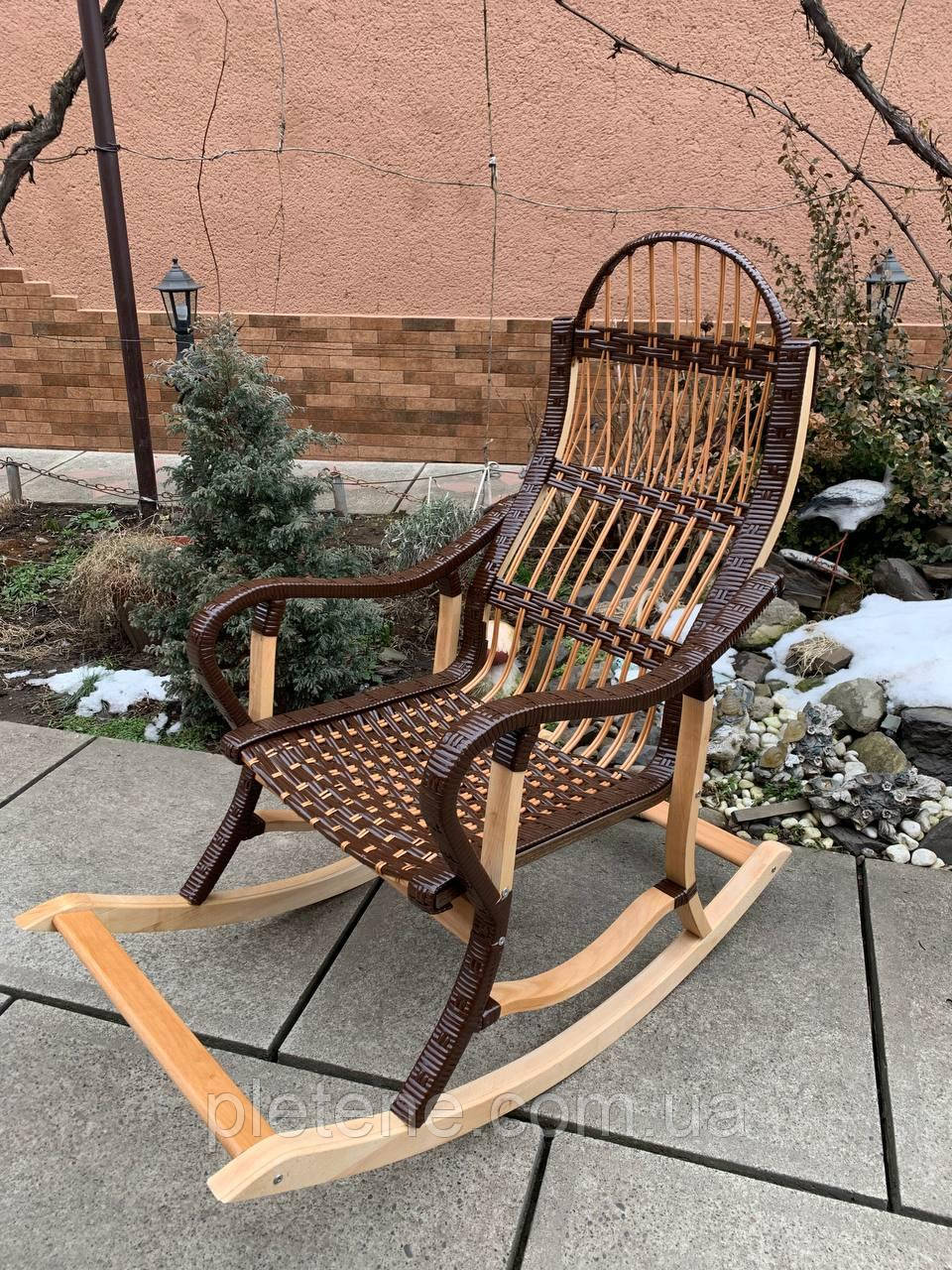 Крісло-гойдалка з лози від українського виробника, фото 1