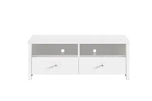 Тумба ТВ RTV 2S/120 "Крістіна" (німфея альба/білий глянець) BRW