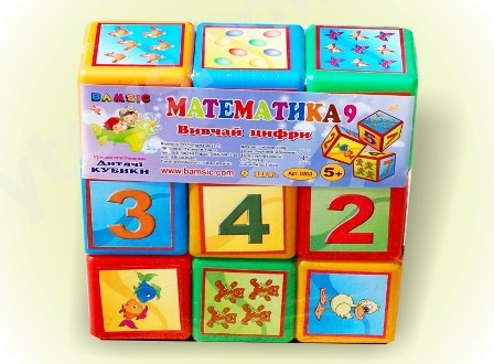 Кубики Математика 9 малі Бамсік 028/2+