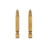 Комплект викруткових насадок PH2 1/4", 50мм, Titanium, S2, уп. 2 од., STORM INTERTOOL VT-0233, фото 4