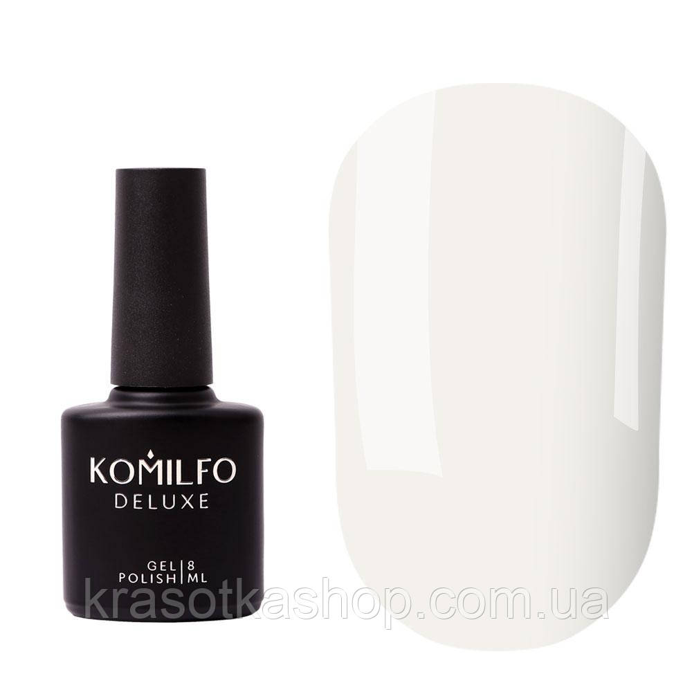 KOMILFO NO WIPE MILKY WHITE TOP – ТОП БЕЗ ЛИПКОГО ШАРУ, МОЛОЧНО-БІЛИЙ, 8 МЛ
