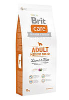 Brit Care Medium с ягненком и рисом 12кг сухой корм для собак средних пород