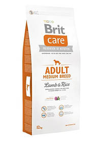 Сухий корм для собак середніх порід з ягнятиною та рисом Brit Care Medium 12кг