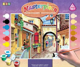 Набір для творчості Sequin Art PAINTING BY NUMBERS SENIOR A Quiet Street SA0129, World-of-Toys