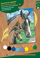 Набор для творчества Sequin Art PAINTING BY NUMBERS JUNIOR Horse and Foal SA0030, World-of-Toys