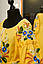 Сукня жіноча з довгим рукавом - реглан, вишивка - авторська гладь, Онікс, колір - жовтий., фото 7