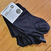 Комплект мужских низких носков с силиконом на пятке из 5 пар, размер 43-46, цвет черный