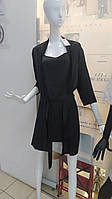 Комплект жіночий халат та сорочка чорний шовк-сатин F50066 ТМ Fleri 38. 40. 42. 44