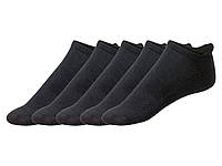 Комплект мужских низких носков с махровой стопой из 5 пар, размер 41-42, цвет черный