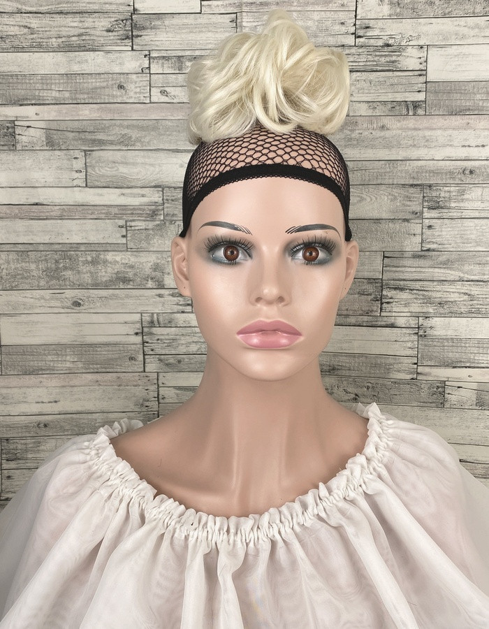 Шиньон об’ємний пучок з штучних волосся блонд 60 гумка з волосся, фото 1