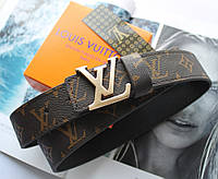 Кожаный ремень Louis Vuitton унисекс коричневый