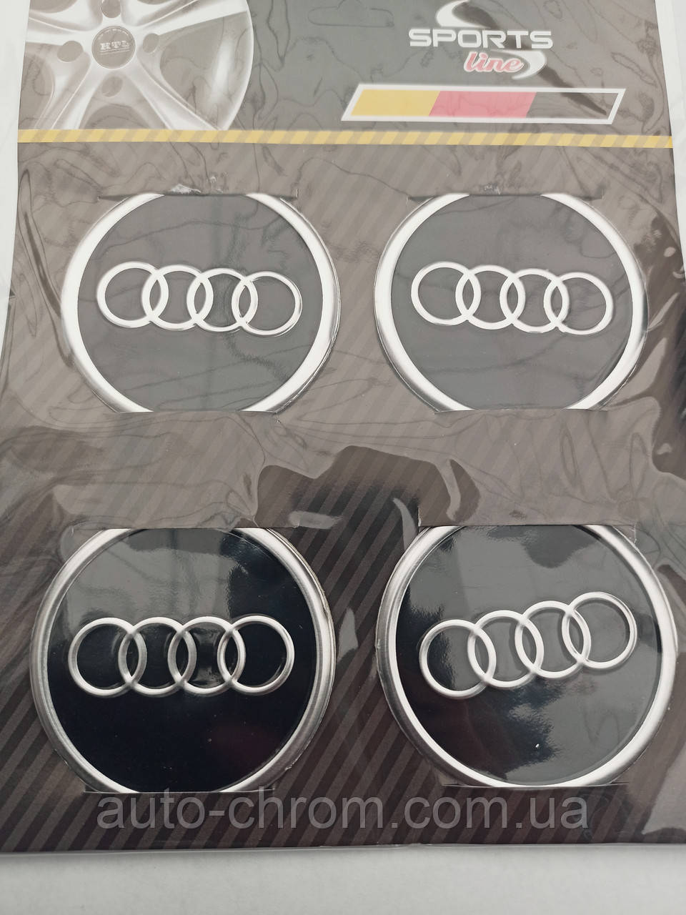 Наклейка на ковпачок диска AUDI 60 мм
