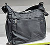 Сумка кросс боді жіноча чорна тканинна містка з кишенями для речей на одну ручку на плече Dolly 661, фото 7