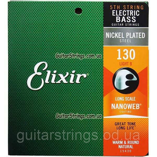 Струна для бас-гітари Elixir 15430 Nanoweb 130 Long Scale
