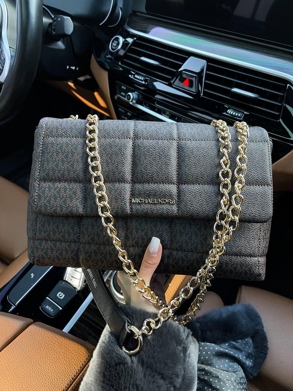 Женская сумка Майкл Корс коричневая Michael Kors Brown искусственная кожа, фото 1