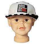 Кепка дитяча з зірками, біло-чорний, 48-54 см, 3-8 років, бавовна (518875), фото 6