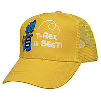 Кепка детская "T-Rex is Best", желтый, 48-54 см, 3-8 лет, хлопок (518905)