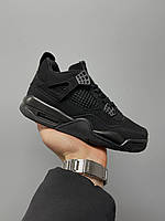 Nike Air Jordan 4 Retro All Black кроссовки и кеды высокое качество Размер 38