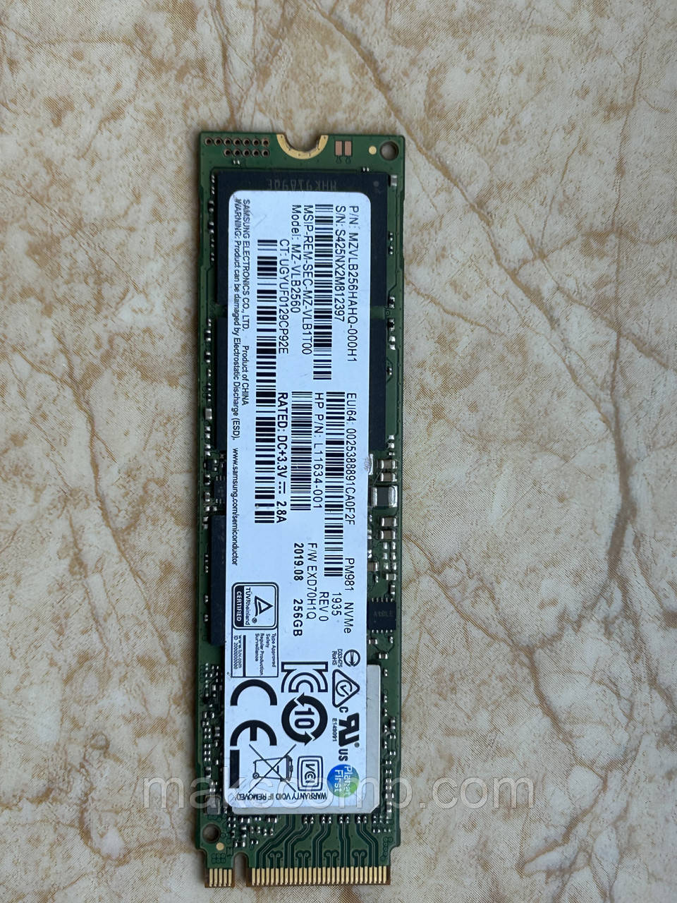 SSD Samsung PM981 256Gb m.2 NVMe PCIe (MZVLB256HAHQ)