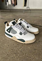 Мужские Кроссовки Nike Air Jordan 4 Retro White Green 42-45