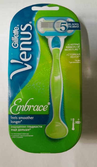 Станок для гоління жіночий Gillette Venus EMBRACE зі змінними касетами 2 шт.