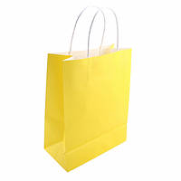 Пакеты крафтовые, желтые, 33×25×12 см, 12 шт.
