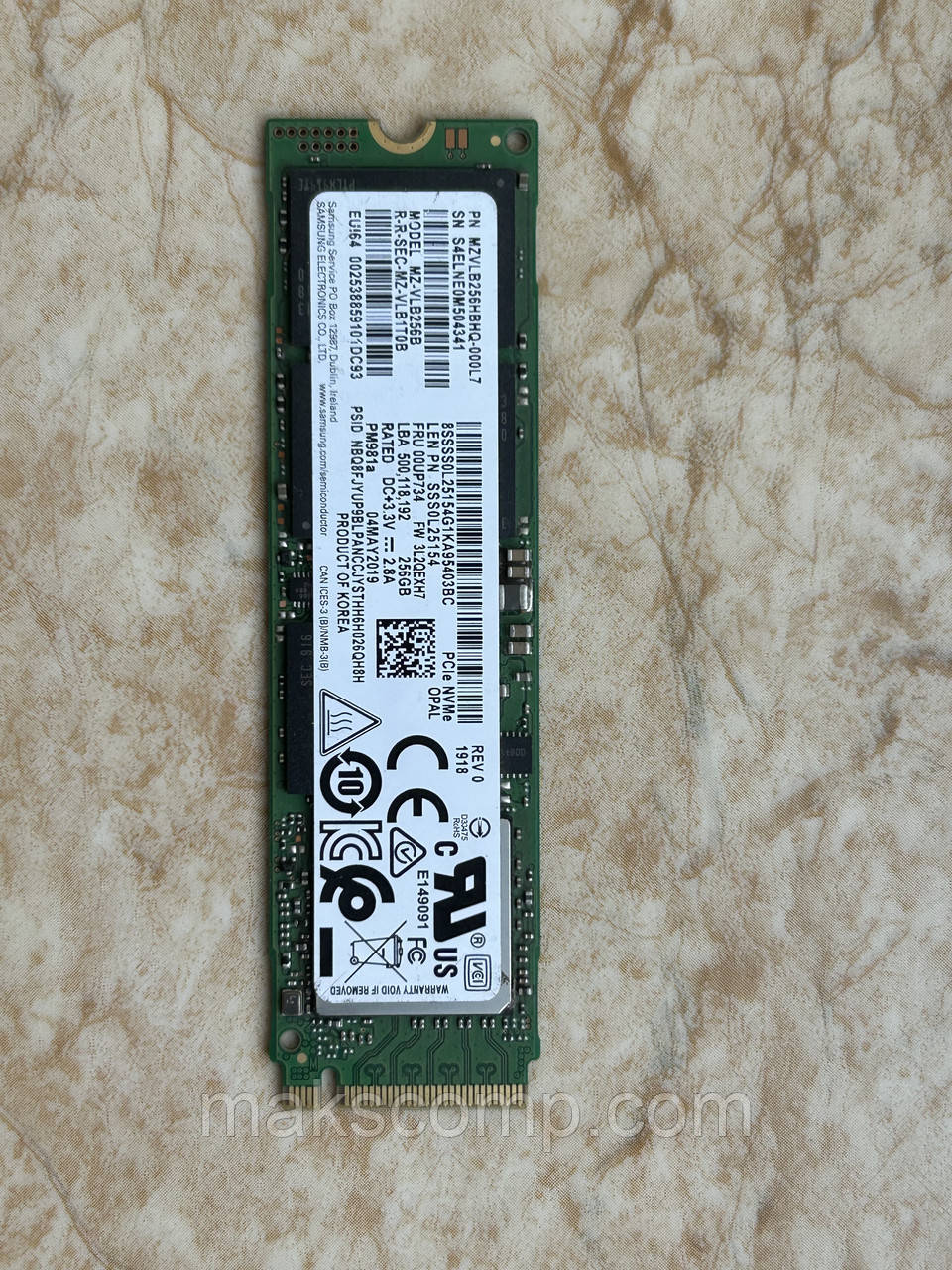 SSD Samsung PM981a 256Gb m.2 NVMe PCIe (MZVLB256HBHQ)