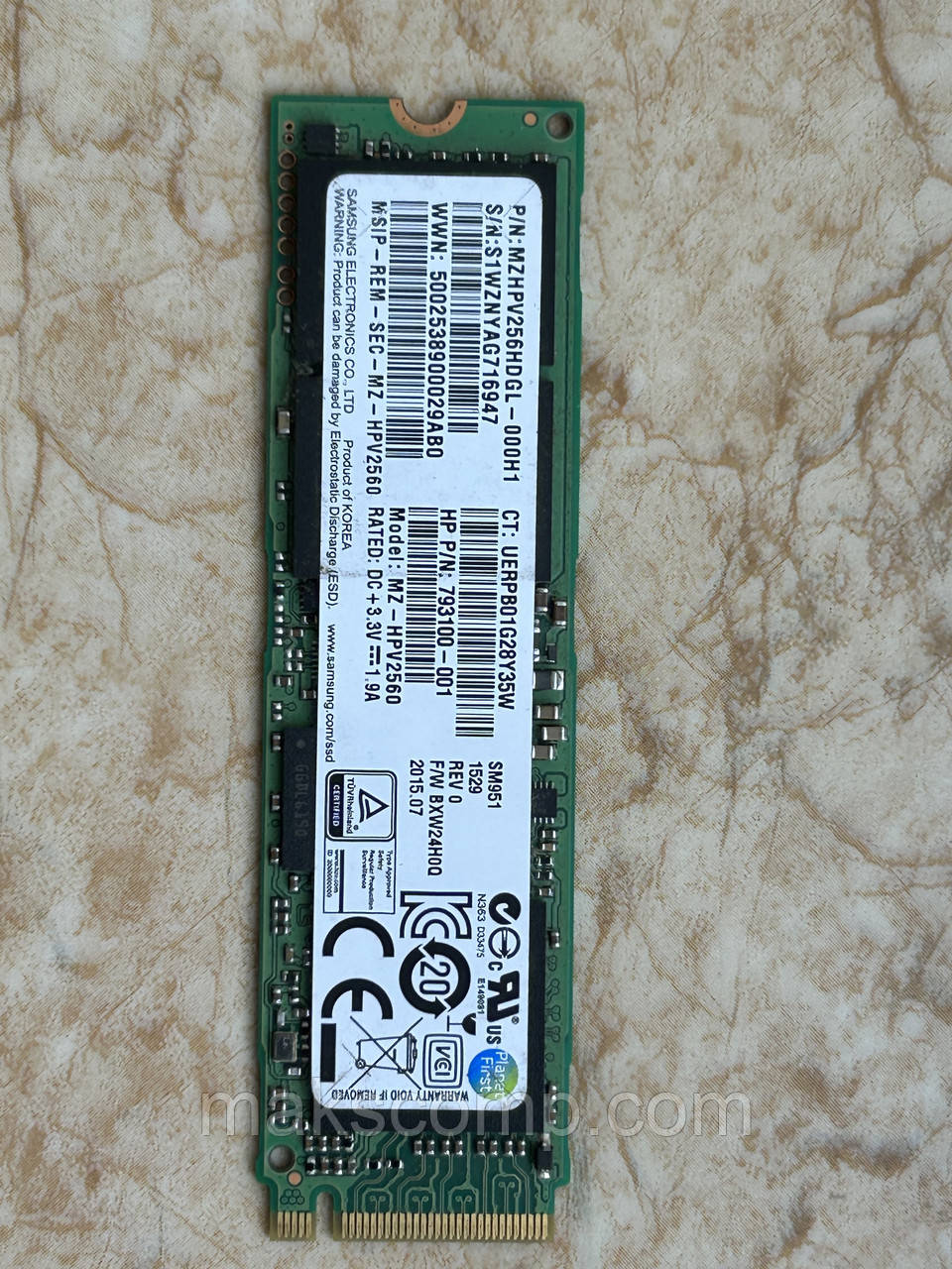 SSD Samsung SM951 256Gb m.2 NVMe (MZHPV256HDGL)